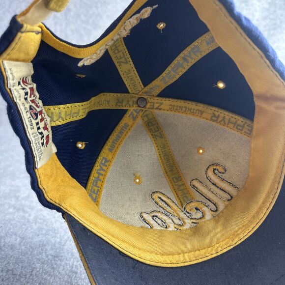 UCLA Bruins Script Emb Vtg Zephyr GrafX Blue Black Brim Snapback Cap Hat EUC - Picture 6 of 6